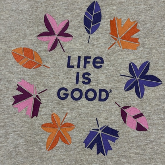 NWOT Life is Good Women's Tan V-Neck Long Sleeve Top. Size L - Picture 3 of 7